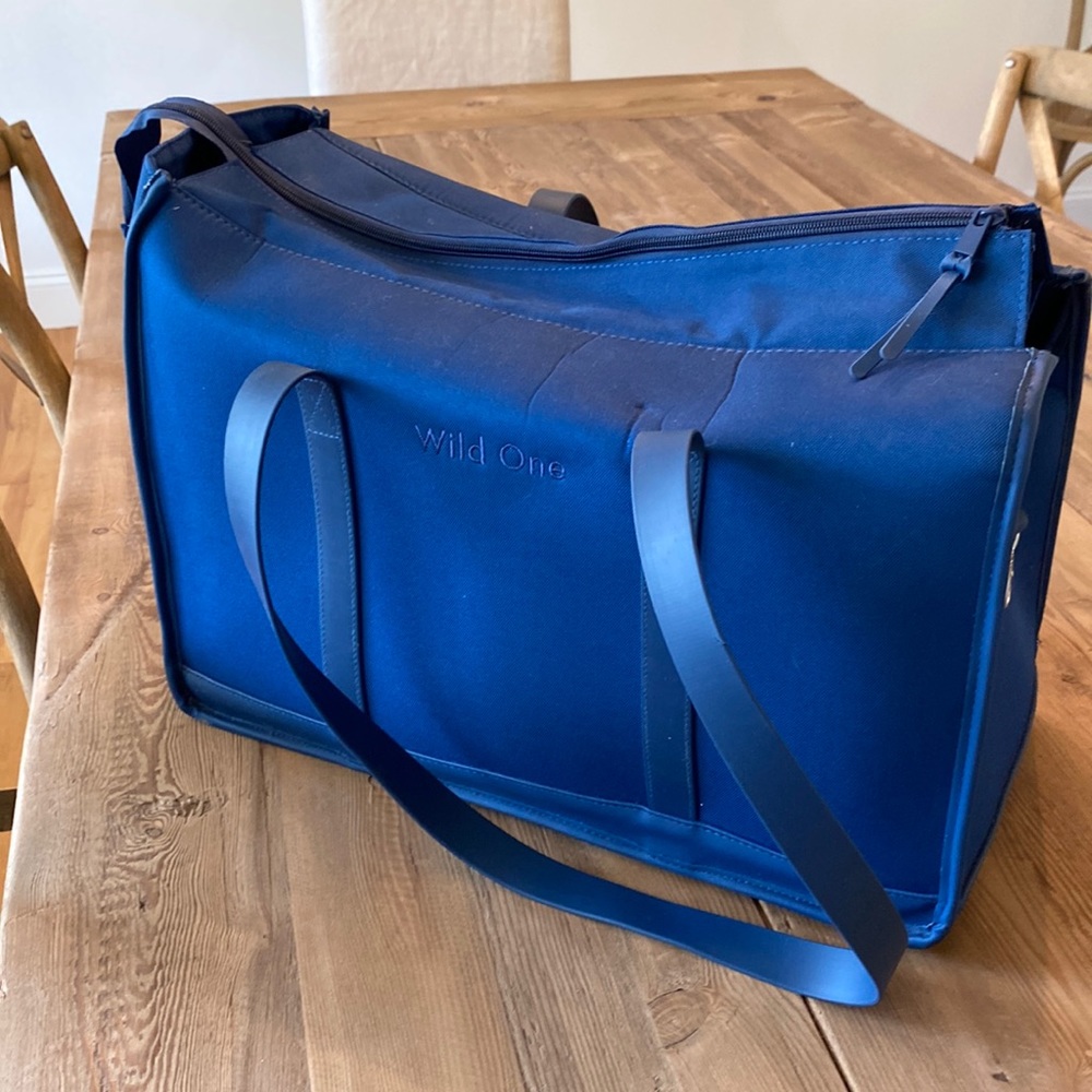 Wild, one dog, cat, critter carrier.  Blue.  Used once.